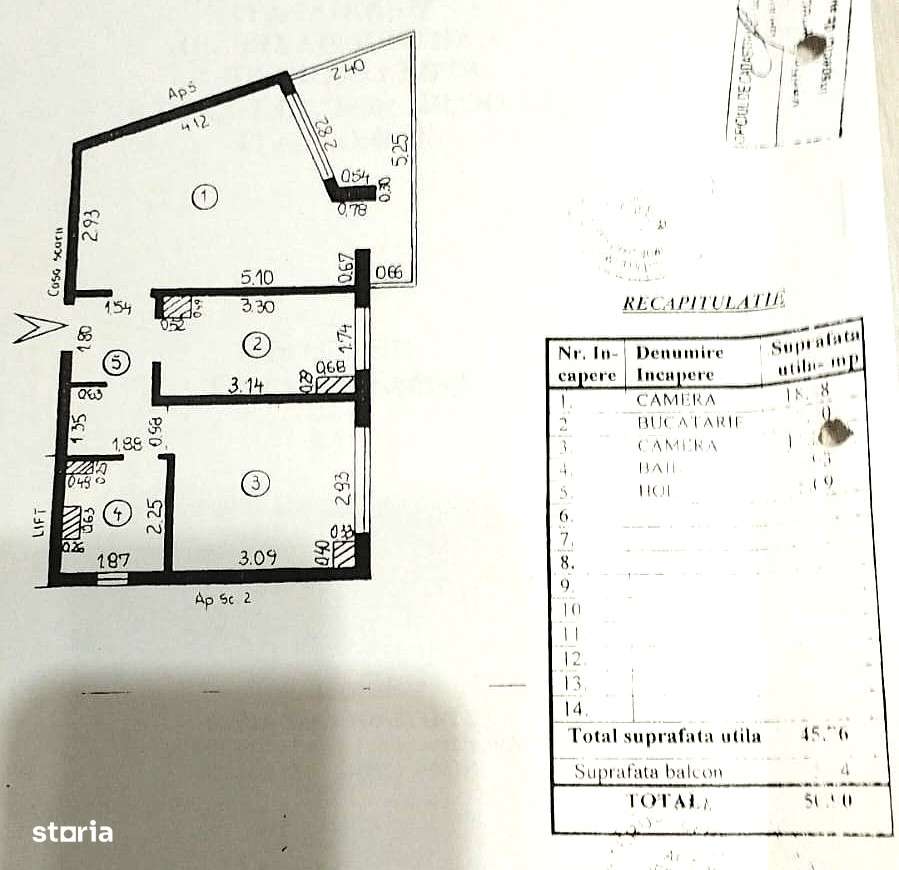 Apartament cu 2 camere decomandate, Mazepa – Etaj 2 - Imagine principală: 4/4