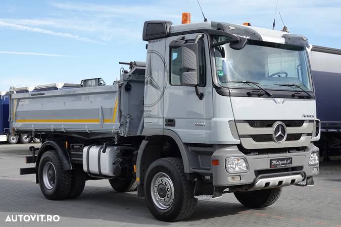 Mercedes-Benz ACTROS 1841 / 4 X 4 / CAMION BASCULAN PE 3 FETE / EPS+AMBRIEI / EURO 5 / 2010 - 20