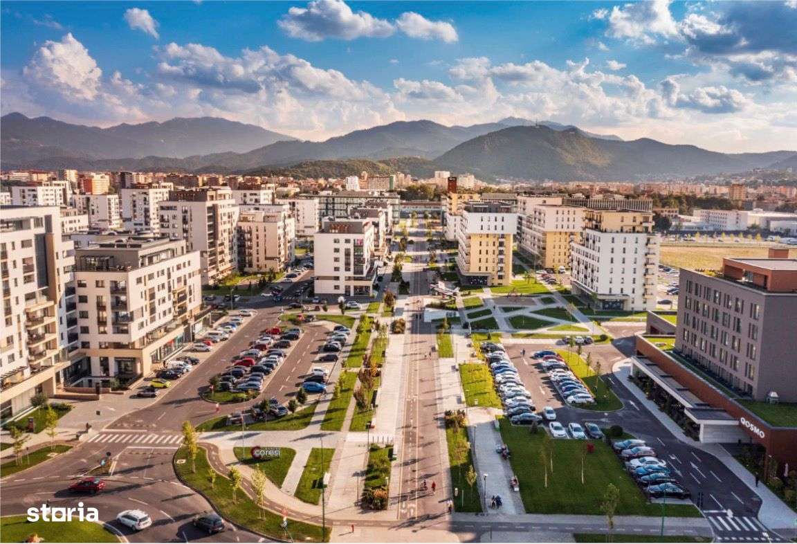 Studio in Kasper Coresi, vedere aleea pietonală,loc de parcare si boxa-11