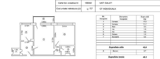 Apartament semidecomdat 2 camere, Micro 17-0