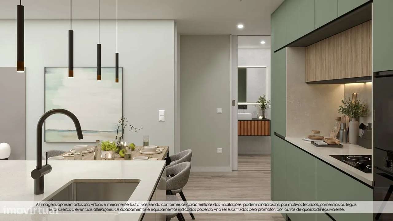 T2 novo 1º piso com varanda e garagem Empreendimento Royal Green-6