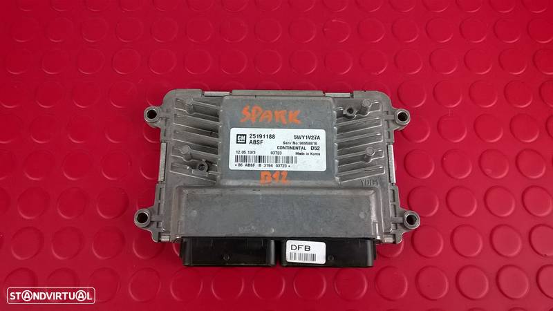 Centralina do Motor - 25191188 / 96958816 / 5WY1V27A [Chevrolet Spark (M300)] - 1