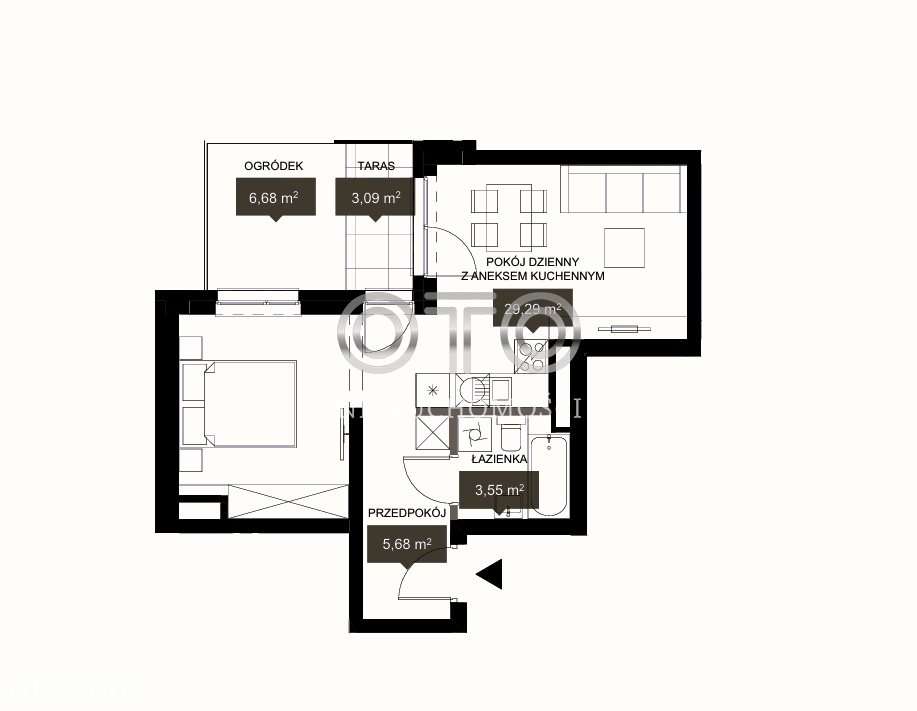 Świetna lokalizacja/ 2 pokojowe z tarasem-4