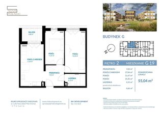 Mieszkanie 3 - pokojowe - pow. 55,04 m2