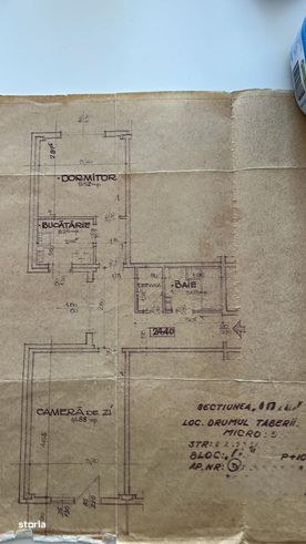 Apartament 2 camere, decomandat, Cf.2, bloc anvelopat, M. Raul Doamnei-14