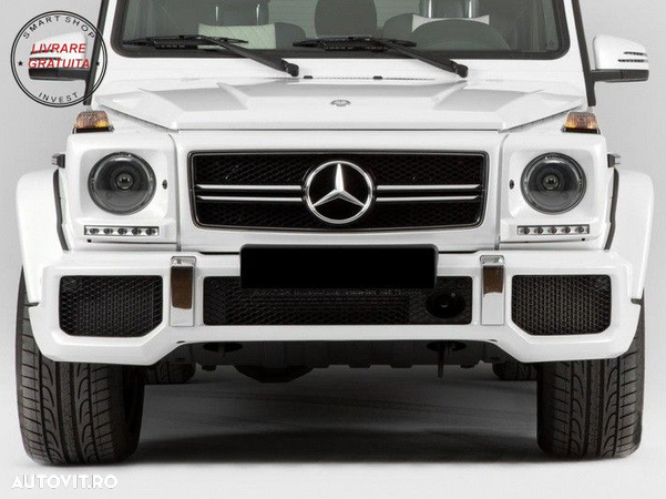 Faruri Negre Bi-Xenon Mercedes G-class W463 1989-2012 cu Carcasa Faruri Alb cu Lum- livrare gratuita - 13