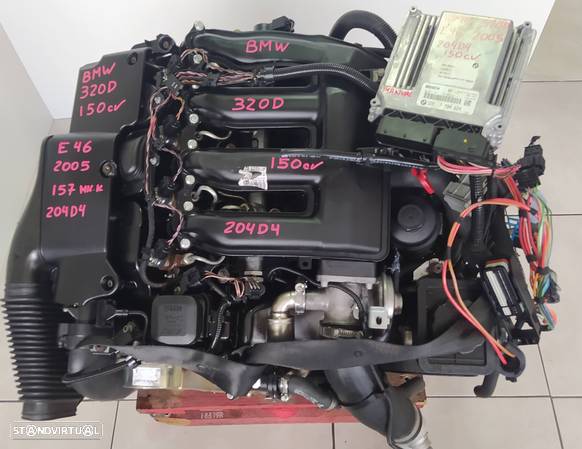 Motor BMW 320d 150cv E46 M47 204D4 ano 2005 - 1