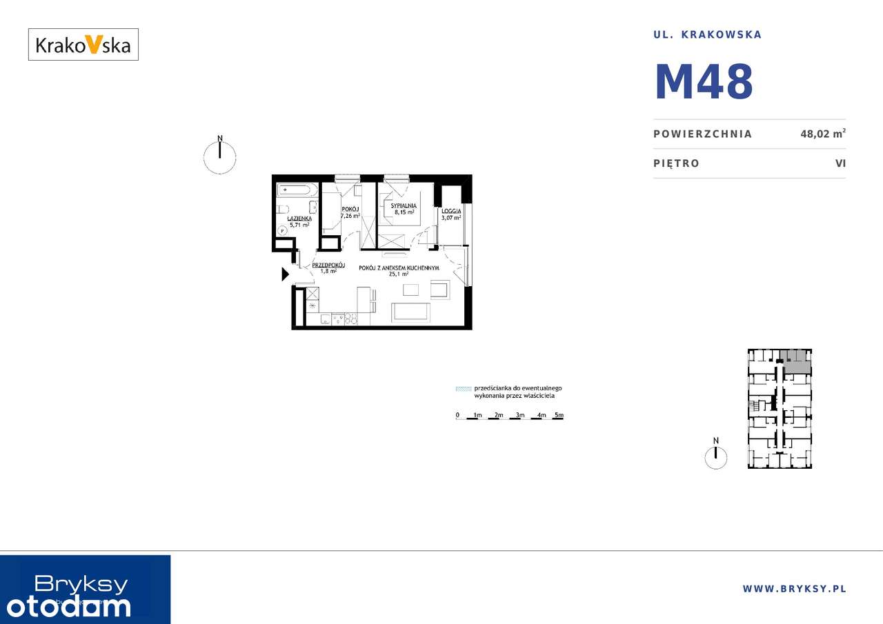 KrakoVska 2 | mieszkanie 3-pok. | M48 - Pełny obrazek: 3/8