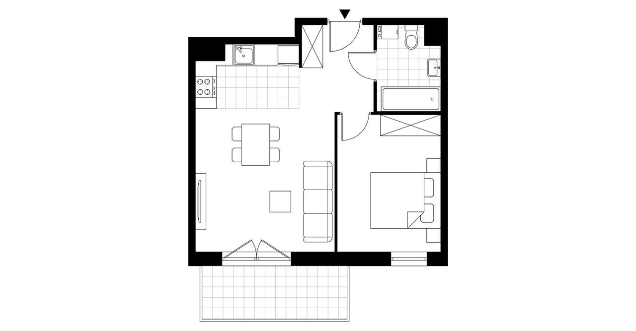 2-pokojowe mieszkanie 39m2 + balkon Bez Prowizji - Pełny obrazek: 3/8