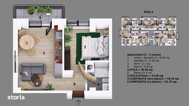 Apartament 2 camere | Ion Creanga / Nichita Stanescu Odaile 500m DN1-17