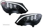 Faruri LED Mercedes C-Class W205 S205 A205 C205 (2014-2018) Negru Semnal Dinamic S- livrare gratuita - 1