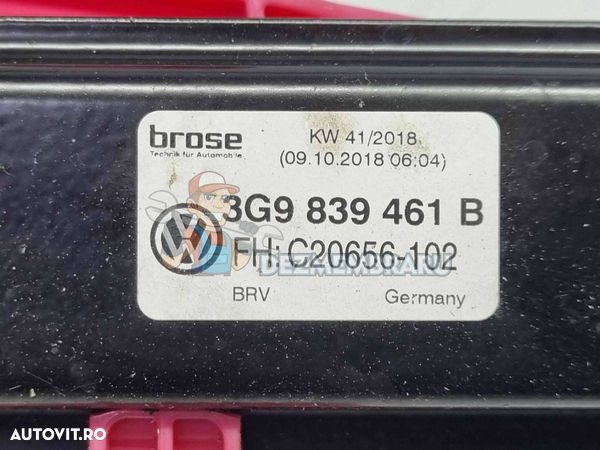 Macara electrica geam stanga spate Volkswagen Passat B8 Variant (3G5) [Fabr 2015-prezent] 3G0839461B - 2