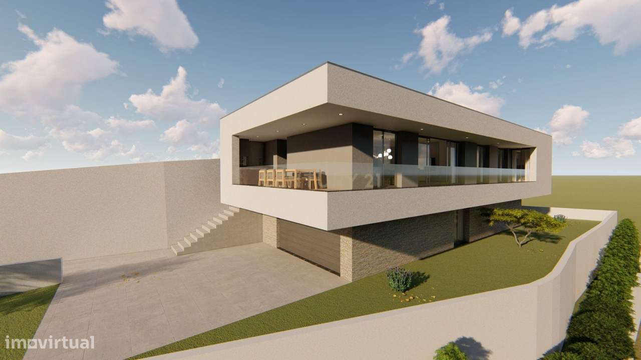 Terreno de 800 m² com Projeto Aprovado | Moradia T3 Contemporânea | Sã-24