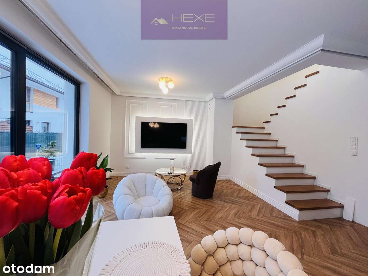 Nowoczesny bliźniak z garażem, ogrzewanie gazowe-5