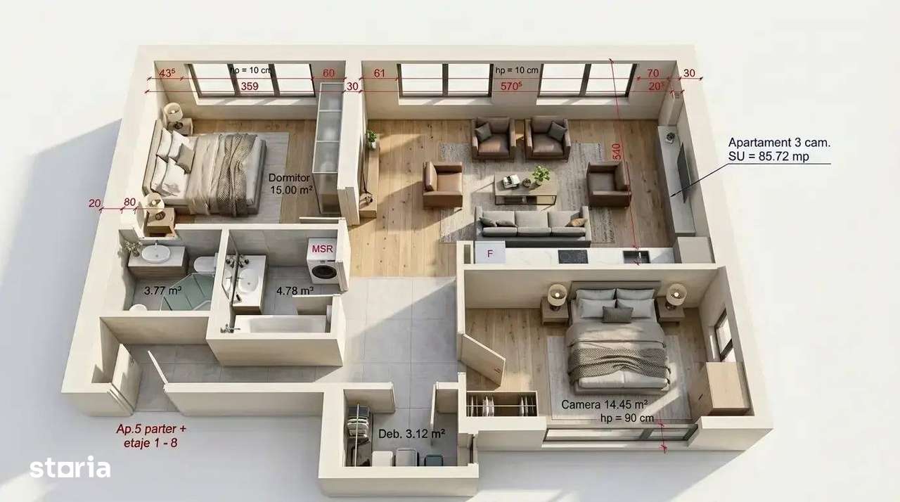 3 Camere Premium | 80mp | 2 Bai | Finisaje la Alegere