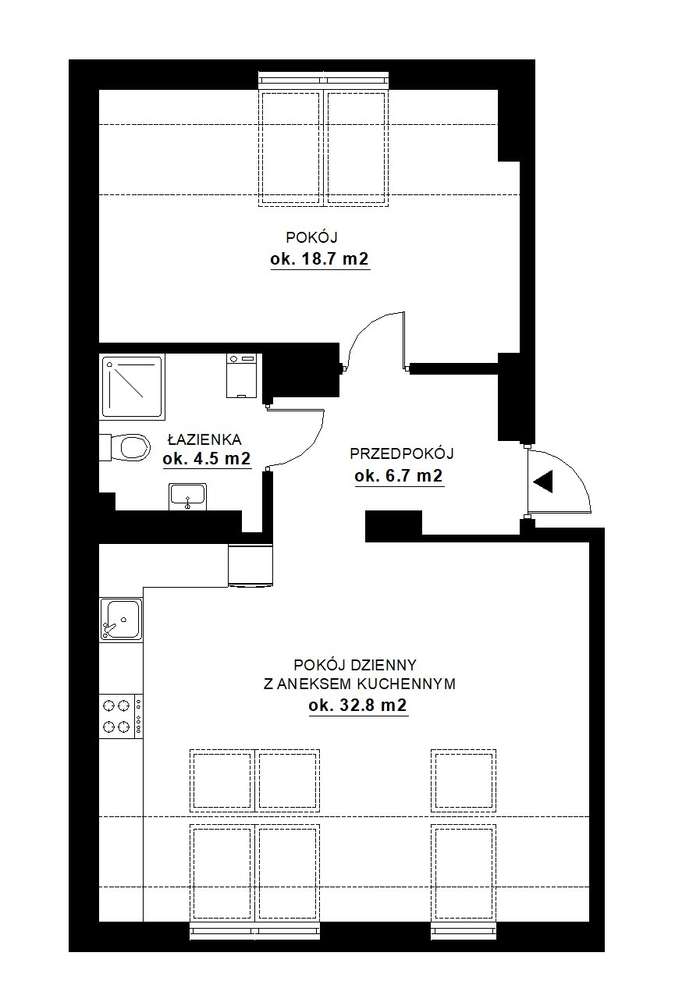 Nowoczesne mieszkanie w centrum Krakowa. Do wejścia.-13