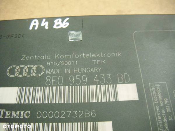 audi a4 b6 moduł komfortu 8e0959433bd - 2