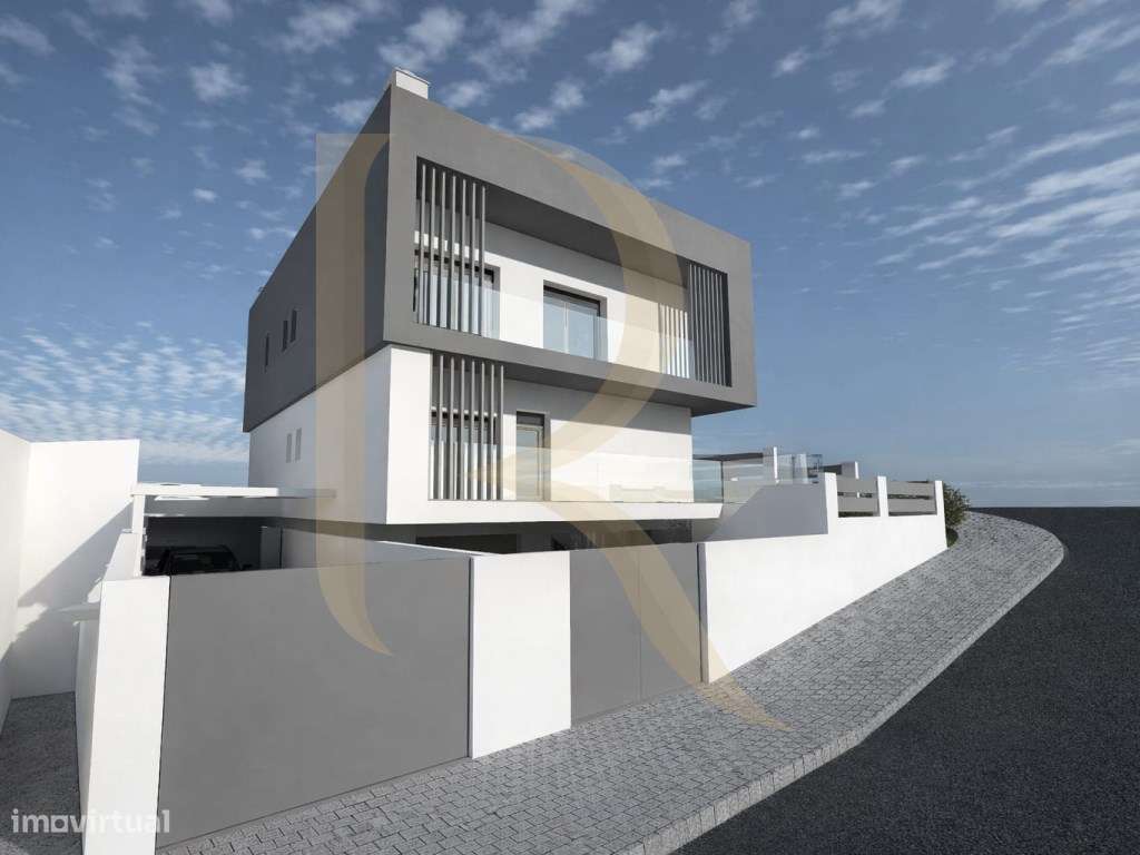 Moradia Geminada T3+1 nova com piscina e garagem no Pinhal do General-6