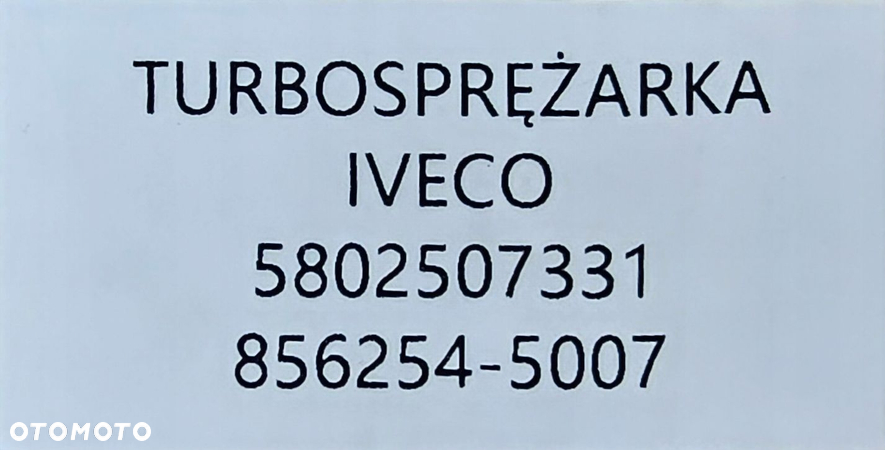 NOWA ORYGINALNA TURBINA IVECO - 5802507331 - 9