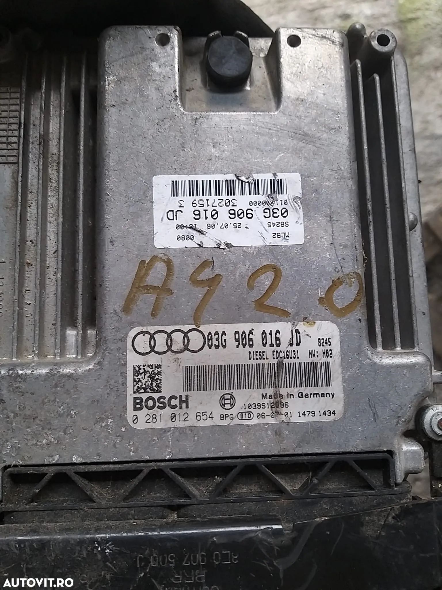 Calculator ECU cod: 03G906016JD pentru Audi A4 B7 2.0 TDI, BKE an 2004-2008 - 1