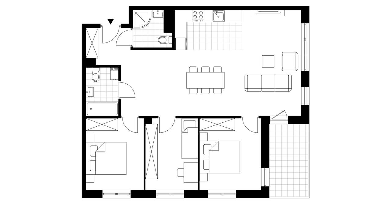 4-pokojowe mieszkanie 84m2 + balkon Bez Prowizji - Pełny obrazek: 3/7