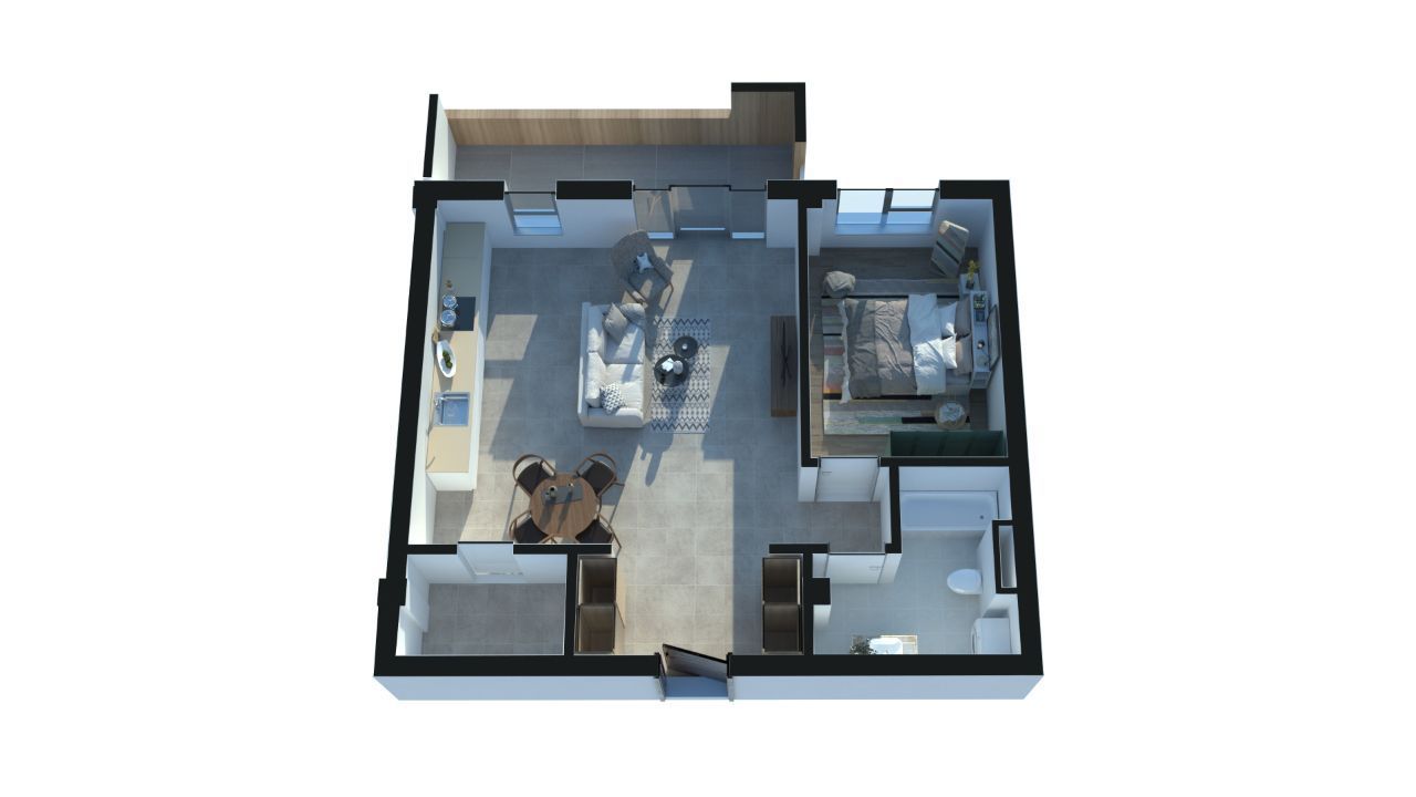 SOL RESIDENCE | Apartament cu 2 camere | TIP AS 1