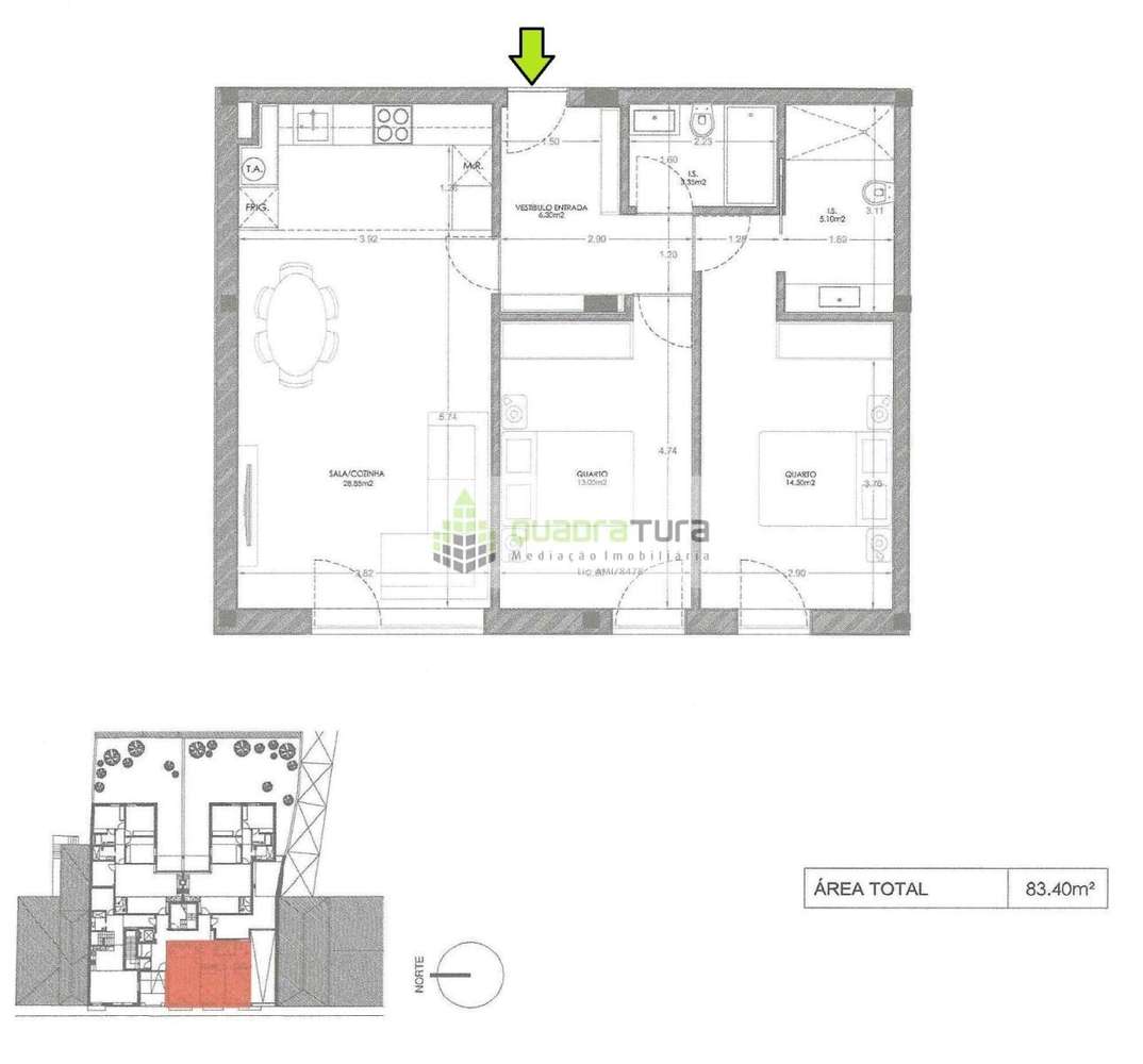 Apartamento T2 | Lugar de Garagem | BONFIM - Grande imagem: 2/16