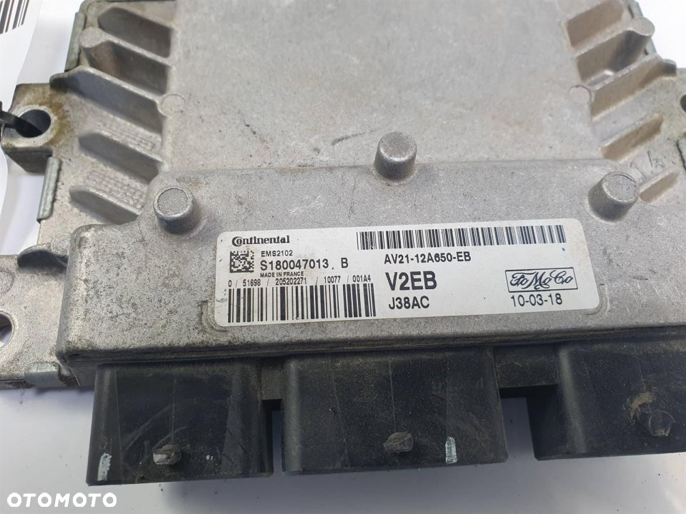 KOMPUTER SILNIKA ECU FORD FIESTA MK7 AV21-12A650-EB - 2