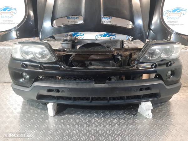 FRENTE COMPLETA BMW X5 E53 LCI CAPOT PARACHOQUES SENSORES GUARDA-LAMAS OTICAS XENON RADIADOR VENTILADOR FRENTE FIBRA REFORÇO - 4