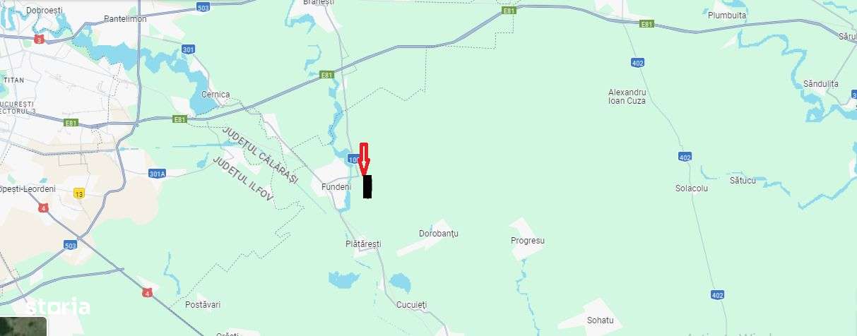 Teren Stradal Branesti Vadu Anei Fundeni Calarasi parcelabil stradal - Imagine principală: 5/6