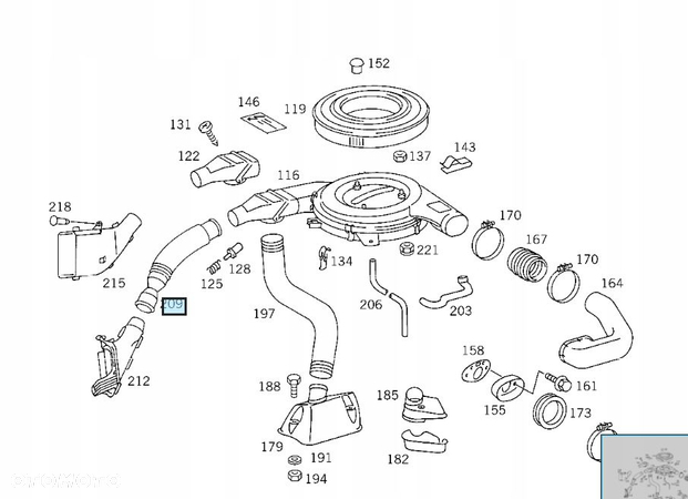 MERCEDES W123 W124 W201 M102 PRZEWÓD POWIETRZA - 3
