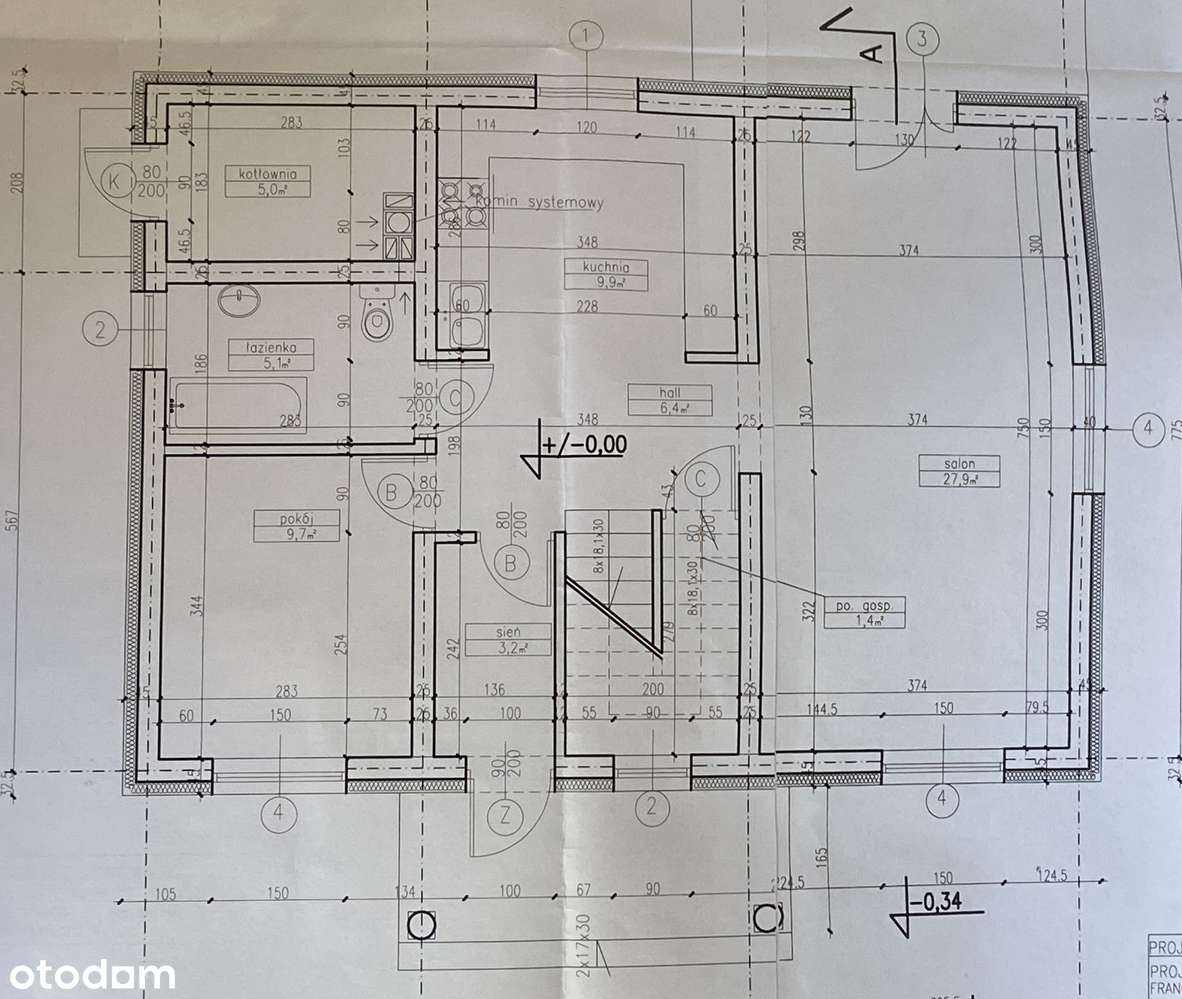 Dom wolnostojący w stanie surowym 113m2 | działka 1263m2 | Franciszków-2