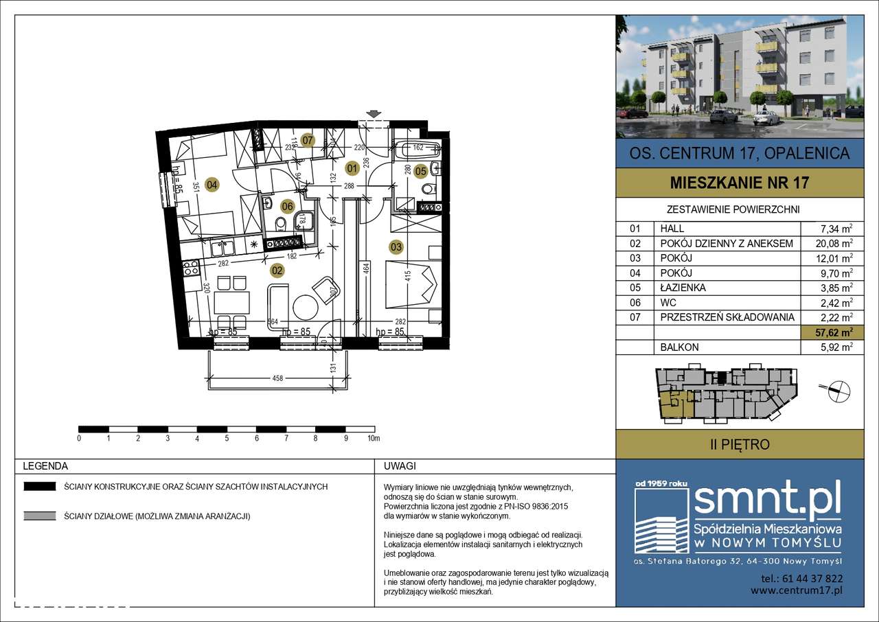 Centrum 17 | mieszkanie 3-pok. | 17 - Pełny obrazek: 2/7