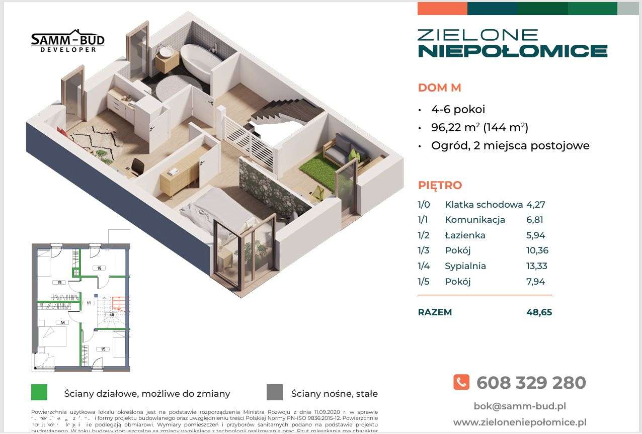 Wykończony Pod Klucz-Dom M - 4/6 pokoi - Ogród- 2m.postojowe/w.garaż - Pełny obrazek: 5/25