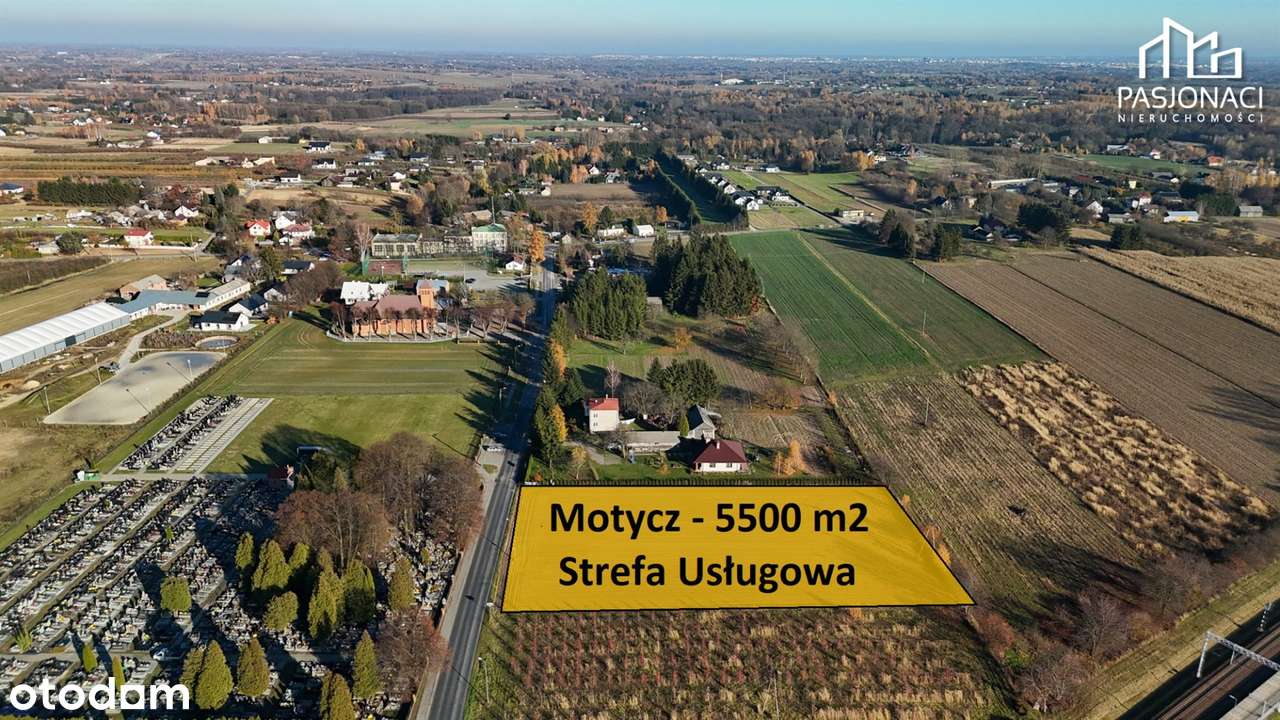 Inwestyczyja Działka 0,55 ha Motycz pod USŁUGI-0