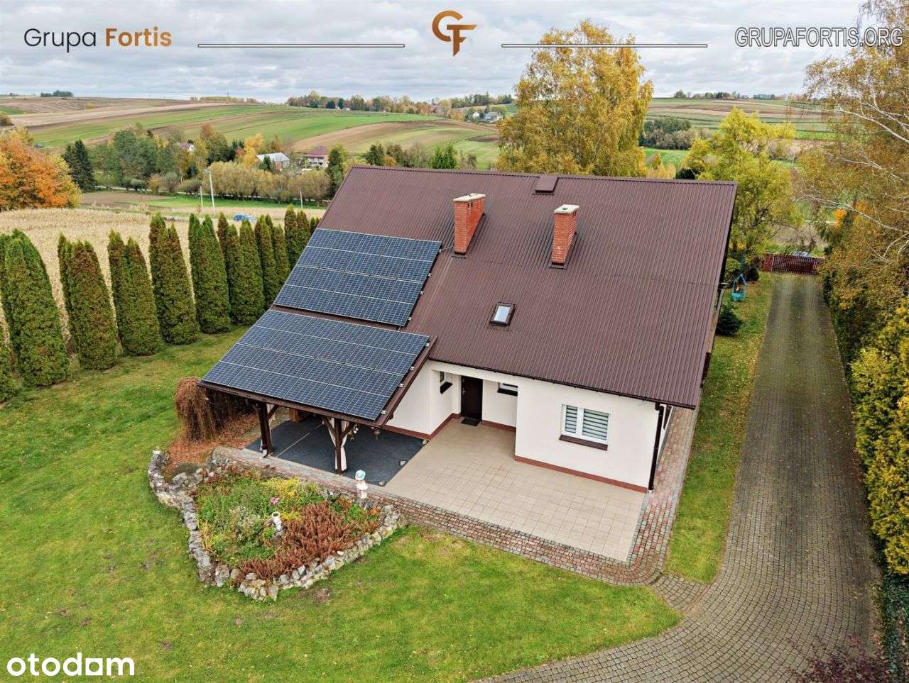 Oszczędny dom 195 m² z działką 56 arów – Pamięcice-1