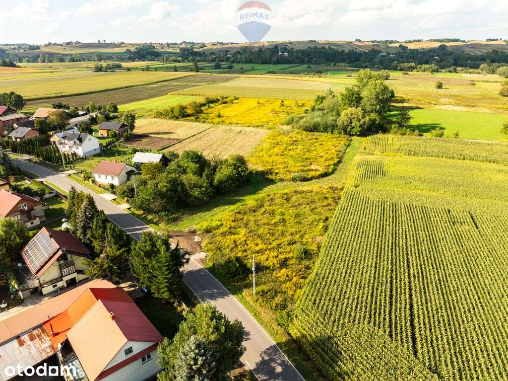 Płaska, prostokątna działka 33 km do Krakowa-13