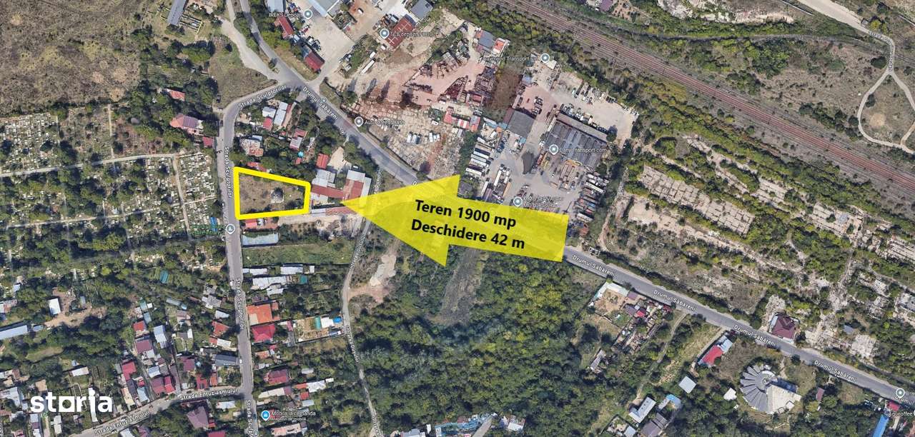Teren de vanzare Strada Sculptorilor Giulesti, 1900 mp, deschidere 42m - Imagine principală: 1/6