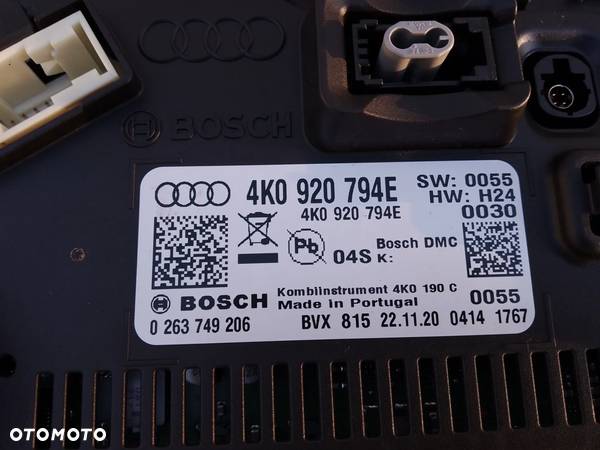 Audi Q7 II 4M TFSI 3.0 hybryda 4K0920794E licznik zegary 2020 - 5