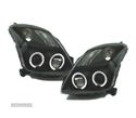 FARÓIS ANGEL EYES PARA SUZUKI SWIFT 05-10 PRETO - 1