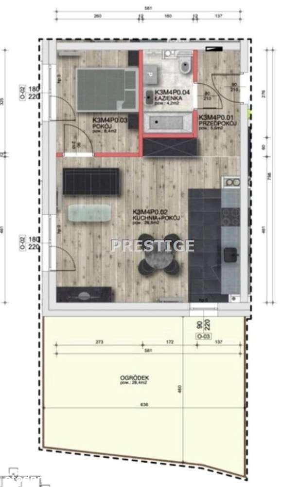 Mieszkanie z ogródkiem / Lubin, Kochanowskiego-4