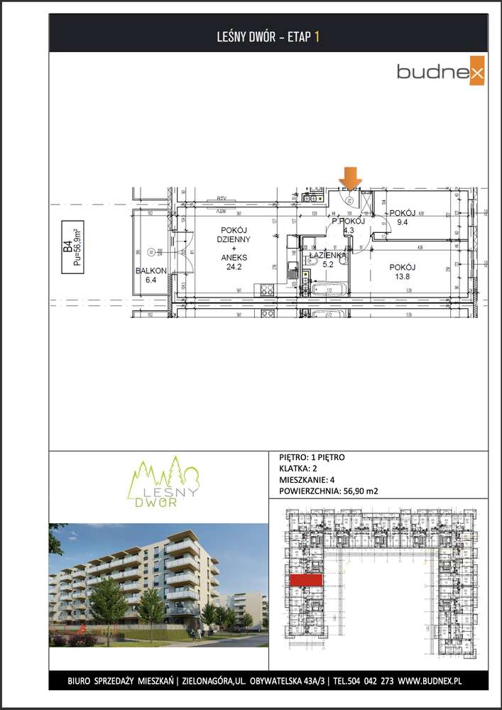 BEZ PROWIZJI, nowe mieszkanie deweloperskie, Zielona Góra, 3 pokoje-4
