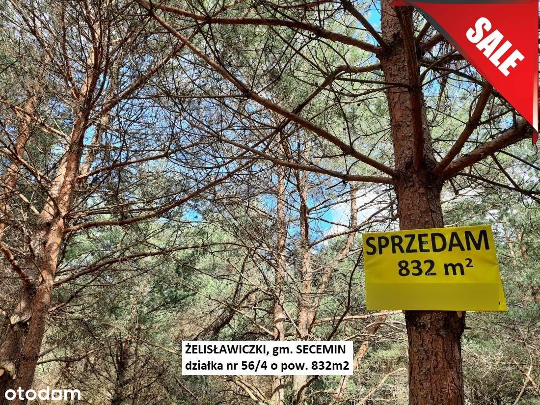 Sale -10% Działka budowlano-rekreacyjna (plan) PKP-1km 832m2 - 44900zł-0