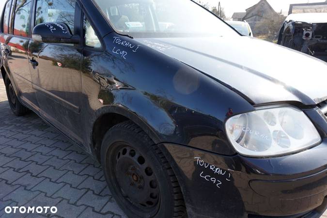 MASKA ZDERZAK BŁOTNIKI LAMPY TOURAN I 1T LC9Z  VOLKSWAGEN 2003-2006 CZARNY PRZÓD KOMPLETNY - 13