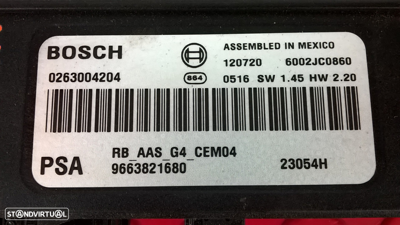 Centralina Sensores Estacionamento - 9663821680 / 0263004204 / 6002JC0860 / 2305... - 2