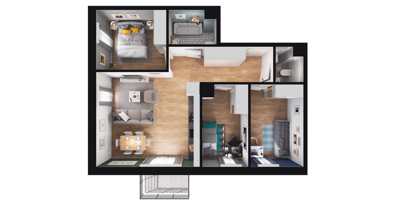 Skandinavia | mieszkanie 4-pok. | A.3.46 - Pełny obrazek: 2/8