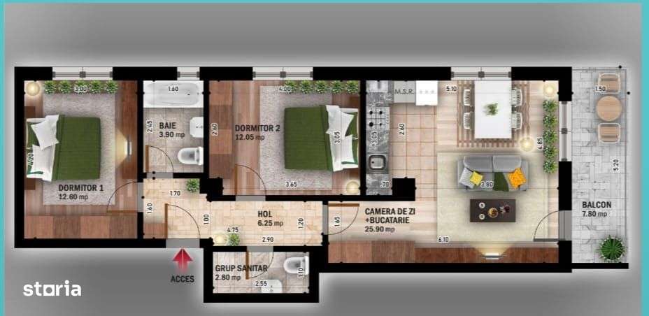 AP 3CAM. BLOC P+4 FINALIZAT / TRIPAN,TERMOSTAT,VATA BAZALTICA! - Imagine principală: 2/7