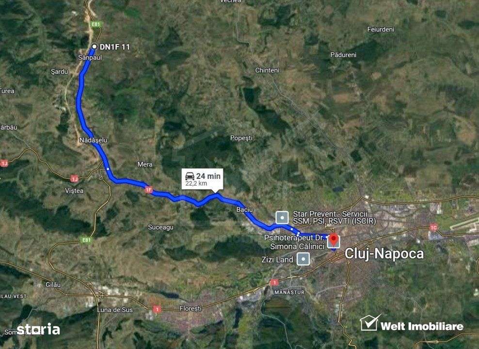 Teren Sanpaul, 1428mp(26x53), pozitie insorita, acces excelent catre C - Imagine principală: 4/4