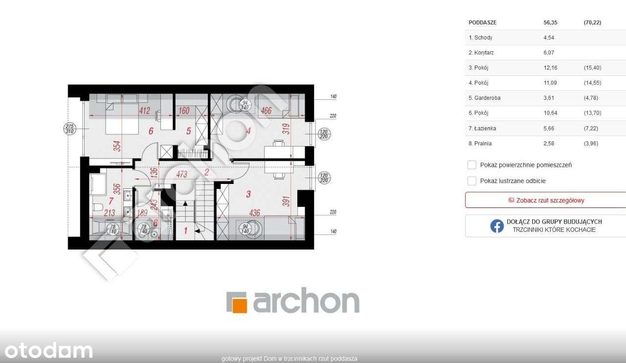 Dom w Trzcinnikach, okolice Łagiewnik - Pełny obrazek: 4/7