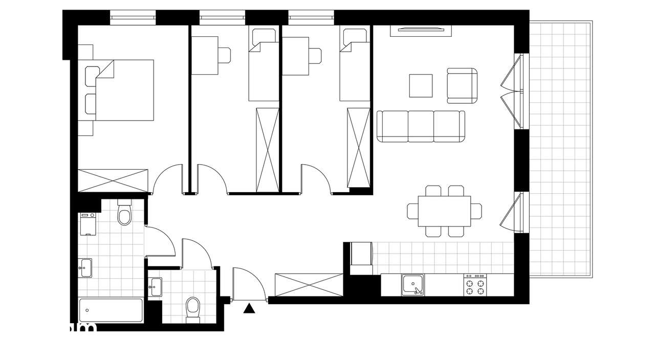 4-pokojowe mieszkanie 80m2 + balkon Bez Prowizji - Pełny obrazek: 3/8